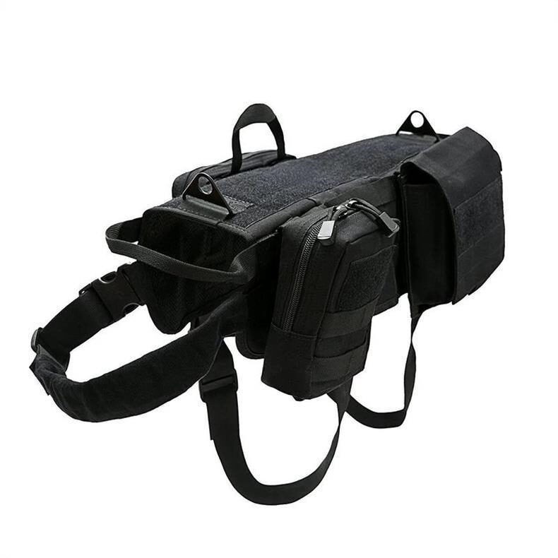 Ihrtrade Tactical Dog Harness Molle System Vest Adjustable