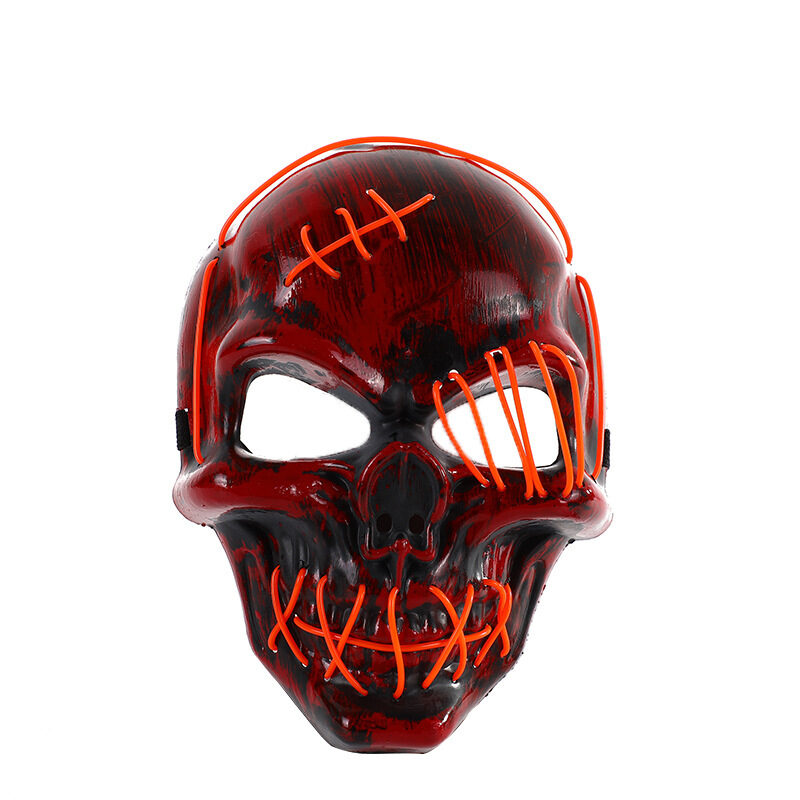 Halloween Scary One-Eyed Pirate Mask Cosplay Led Adult