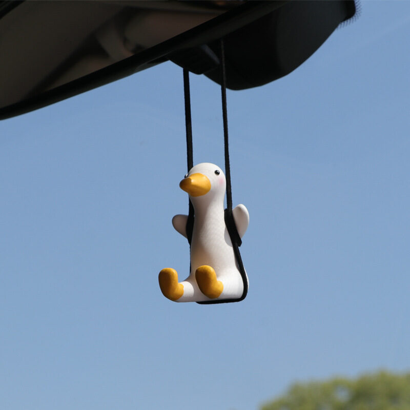 Car Pendant Cute Anime Little Duck Swing Auto