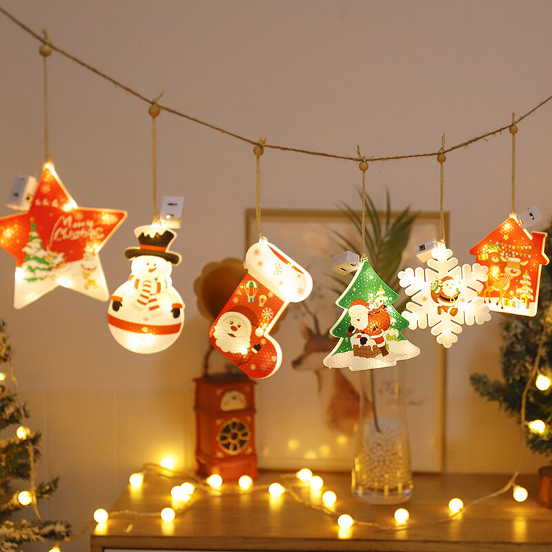 Fairy Lights LED Star Snowflake Curtain String Christmas