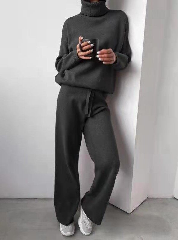 Casual Fashion Suits For Women Turtleneck Sweater