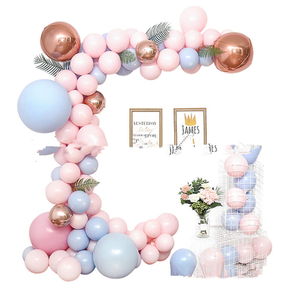Macaron Balloons Garland Arch Rose Gold Confetti Ballon