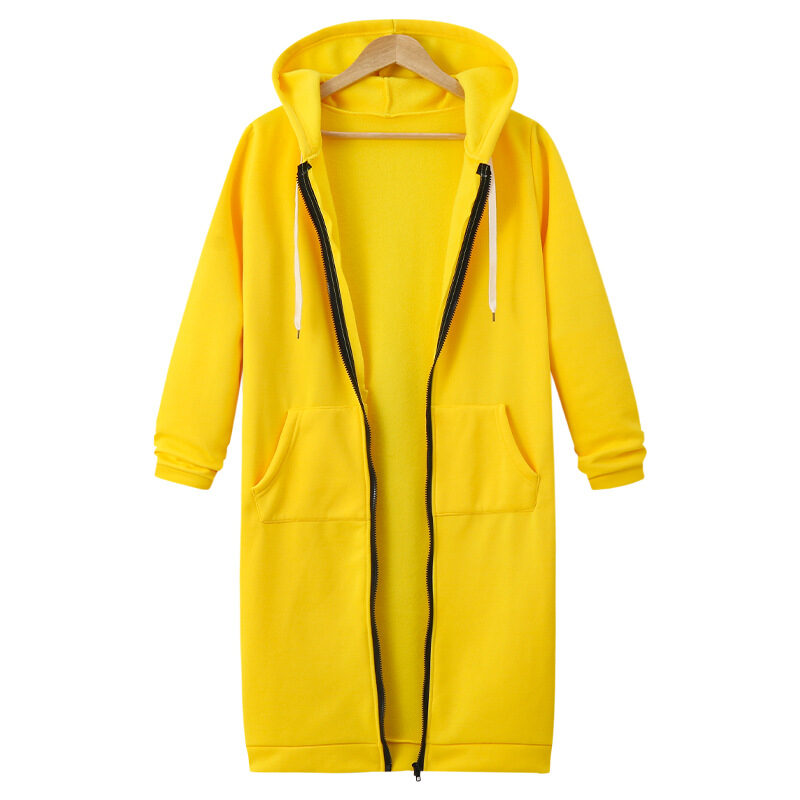 Hooded Long Sleeve Sweater Fleece Jacket