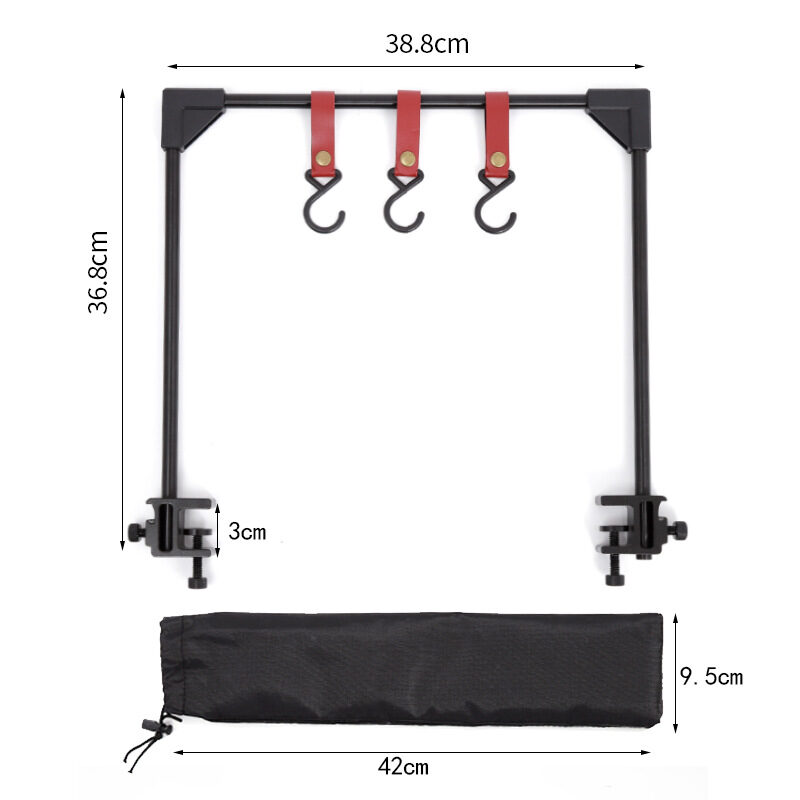 Outdoor Camping Rack For Desk Adjustable Base Clamp