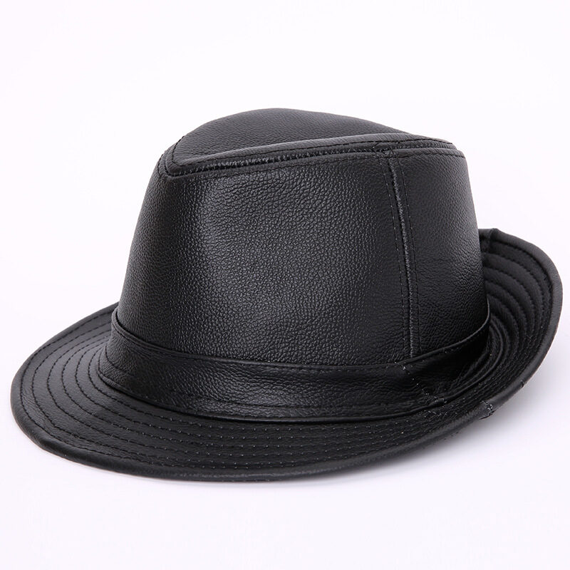 Men's And Women's Cowhide Hats With Big Eaves
