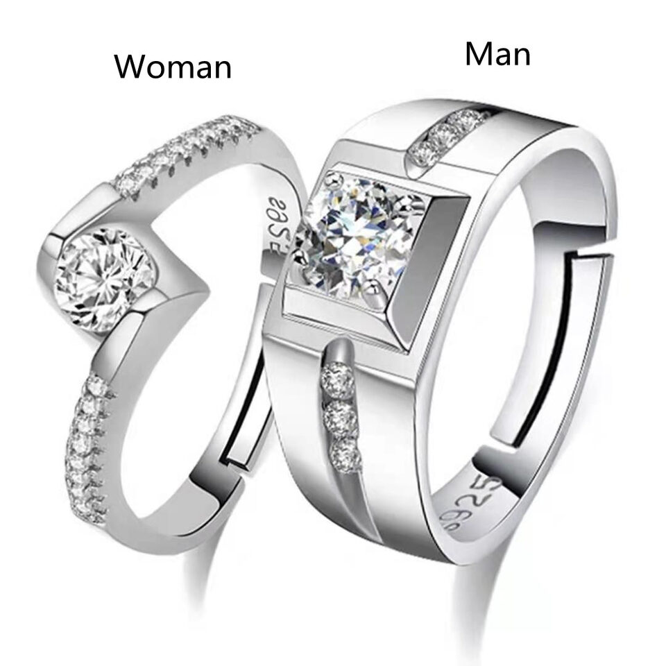 Men's And Women's Tail Rings Heart-shaped Couple