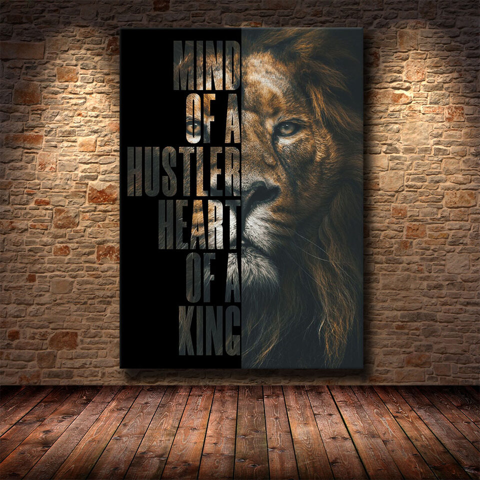 Motivational Quotes Posters And Art Wild Lion Canvas