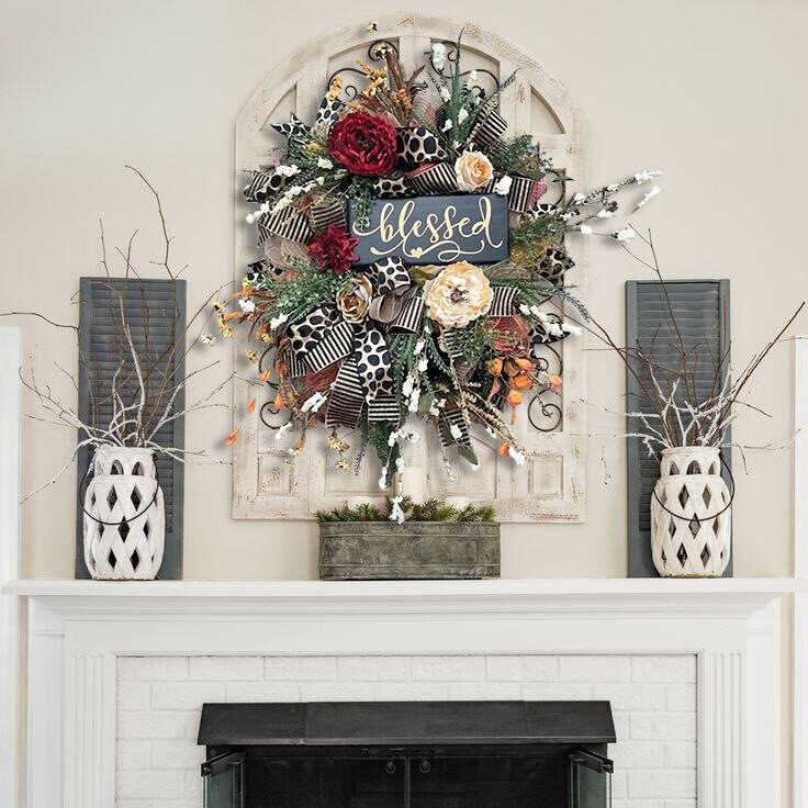 Halloween Wreath Year Round Fall Cheetah Gorgeous Autumn