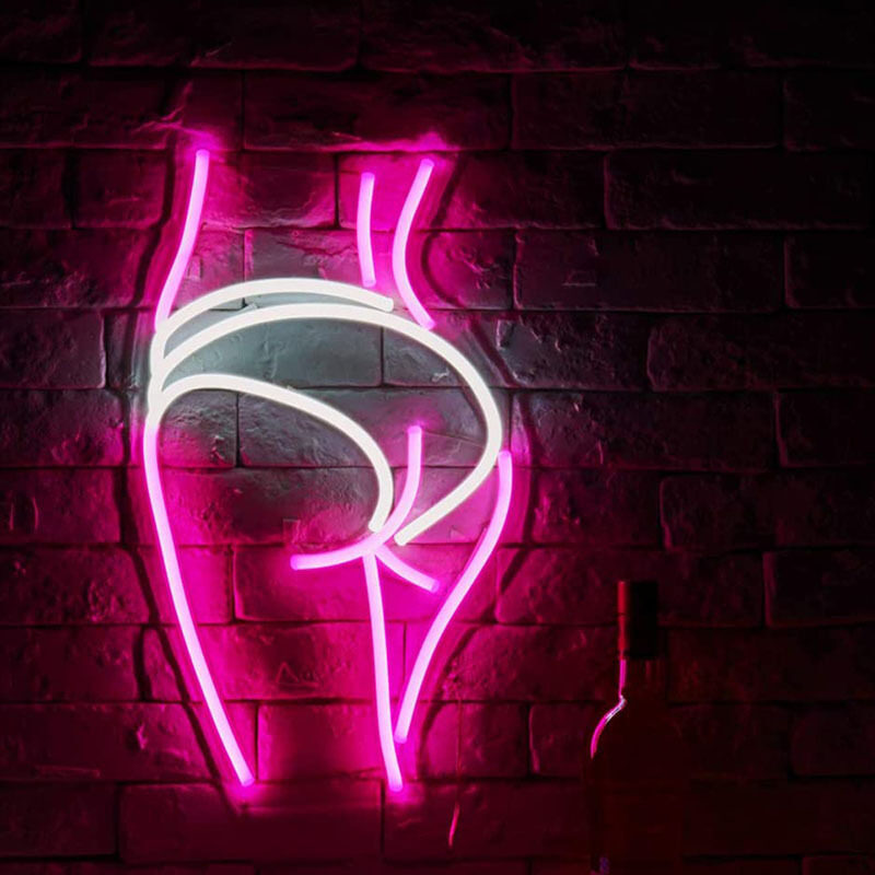 Acrylic Lady LED Neon Sign Lights Wall Hanging