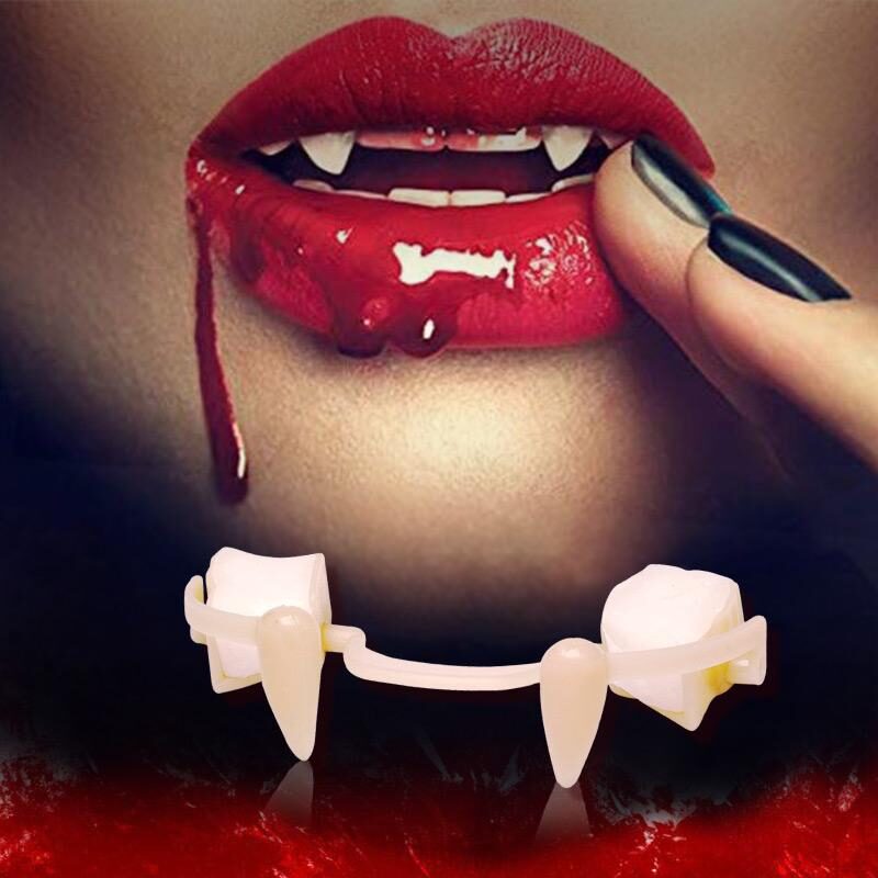 Halloween Vampire Teeth Retractable Fangs Masquerade Party Horror
