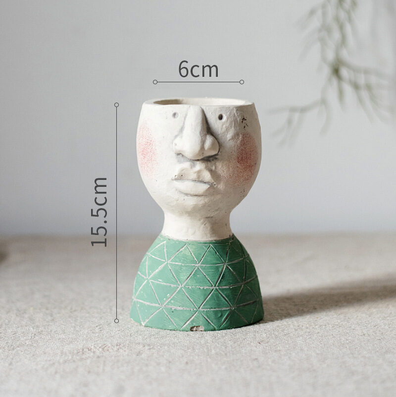 Greek Statue Pot Goddess Flower Pots Head Retro