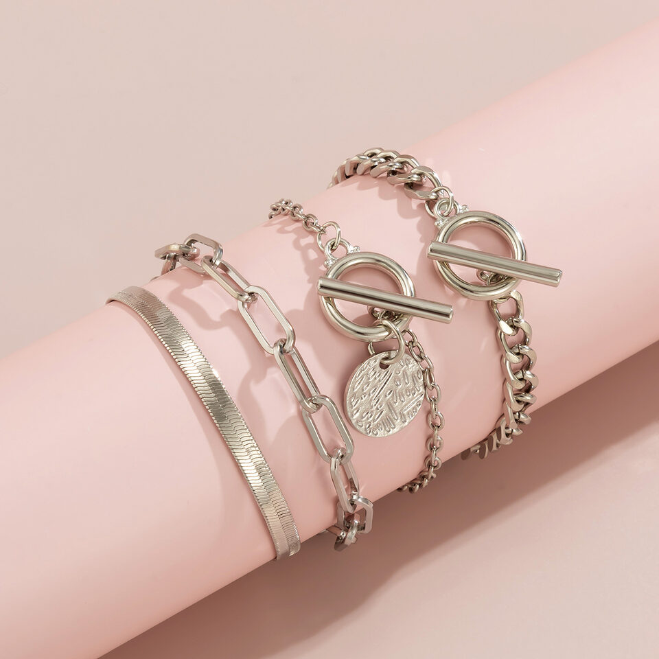 Metal Wind Hollow Chain Bracelet Snake Bone