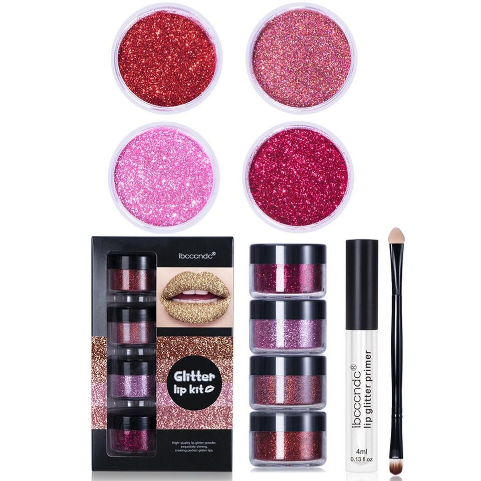 Glitter Lip Gloss Lipstick Shiny DIY Diamond Waterproof