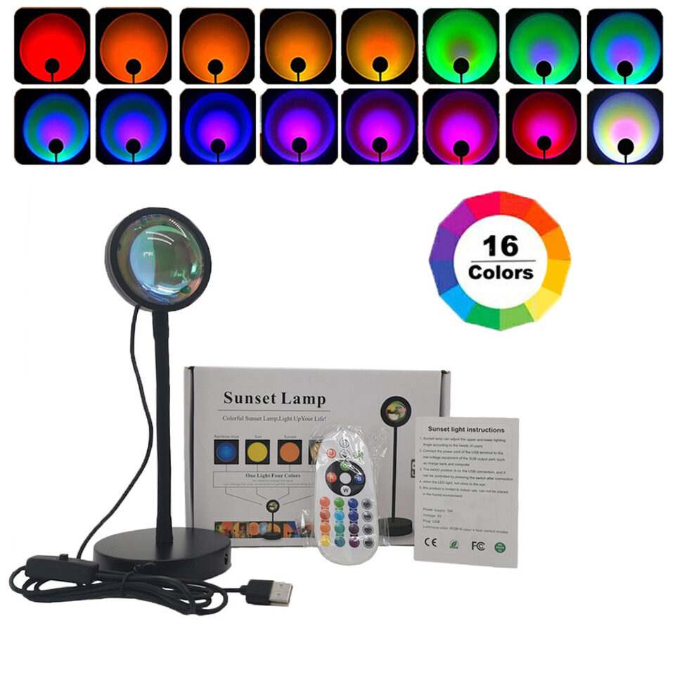 USB Desk Lamp Rainbow Projection