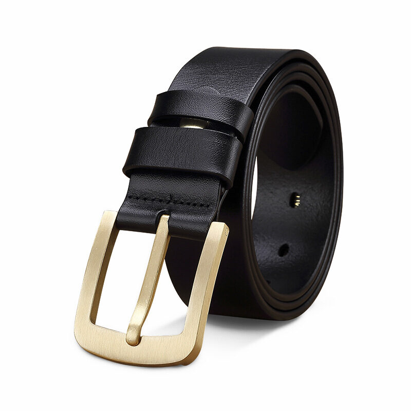 Belt Men Casual Retro Brass Pin Buckle Men's