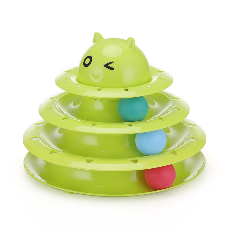Color Cat Toy Three-layer Round