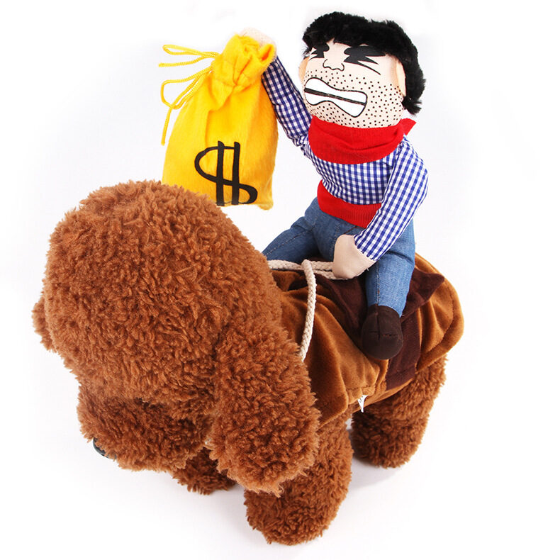 Cartoon Pet Cowboy Horseback Riding Costume Supplies