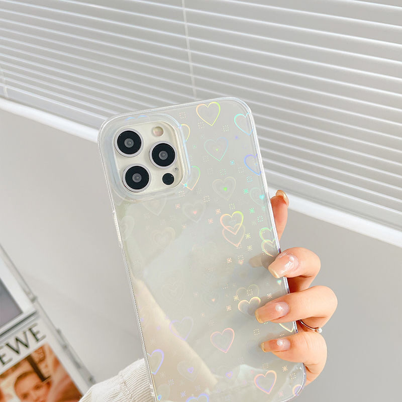 Laser Colorful Love For Double-sided Coated Silicone Phone