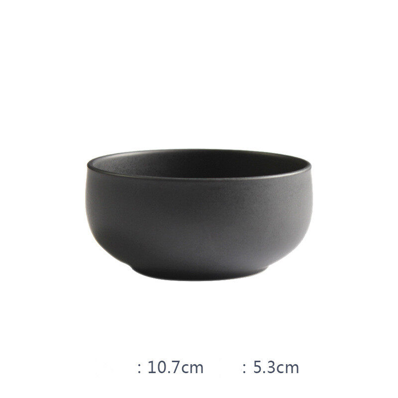 Nordic Ceramic Rice Bowl Steak Plate Deep Household