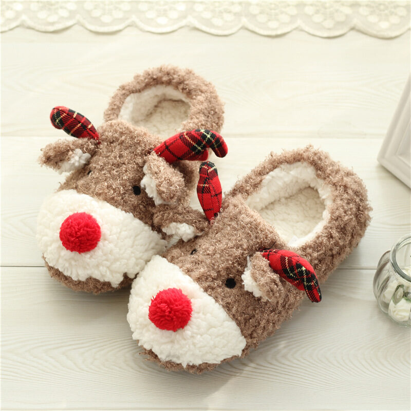 Cotton Slippers Female Autumn And Winter Cute Elk