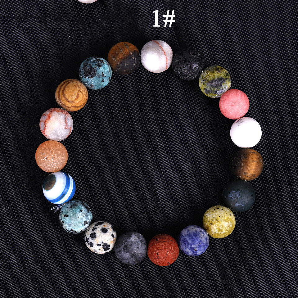 Solar System Eight Stone Planet Bracelet Planets Natural