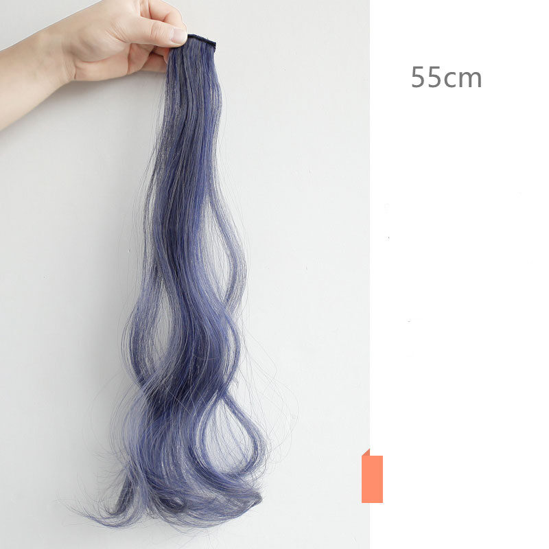 Color Wigs Female Long Hair Highlighting Gradient Invisible