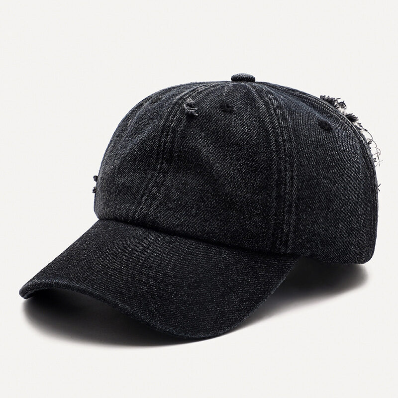 Hole Denim Korean Men And Women General Baseball