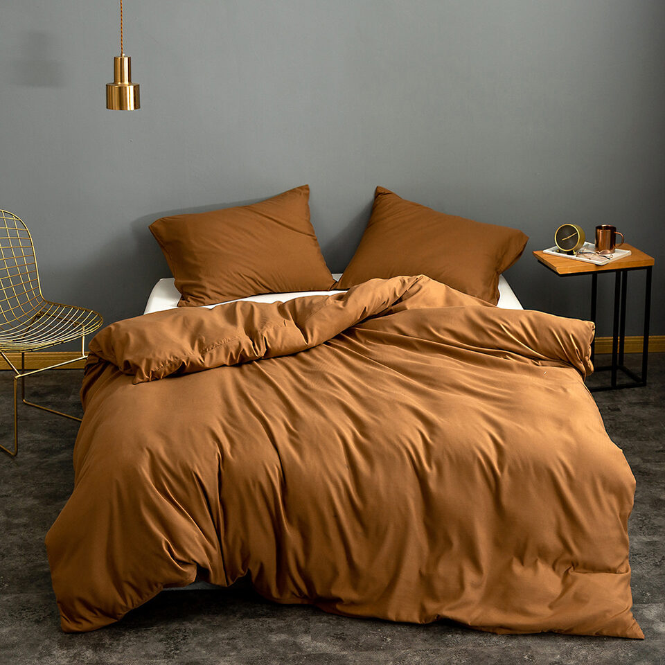 Fashion Home Textile Single Product Bedding Brushed Solid