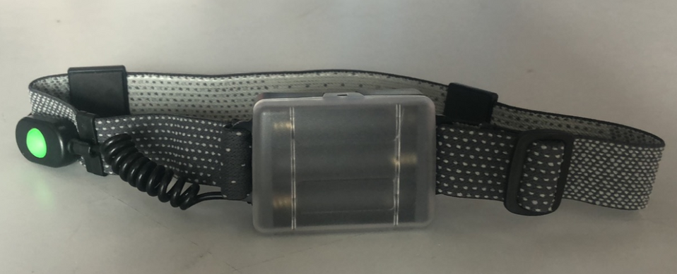 COB Headlight Red Light Warning Portable USB Rechargeable