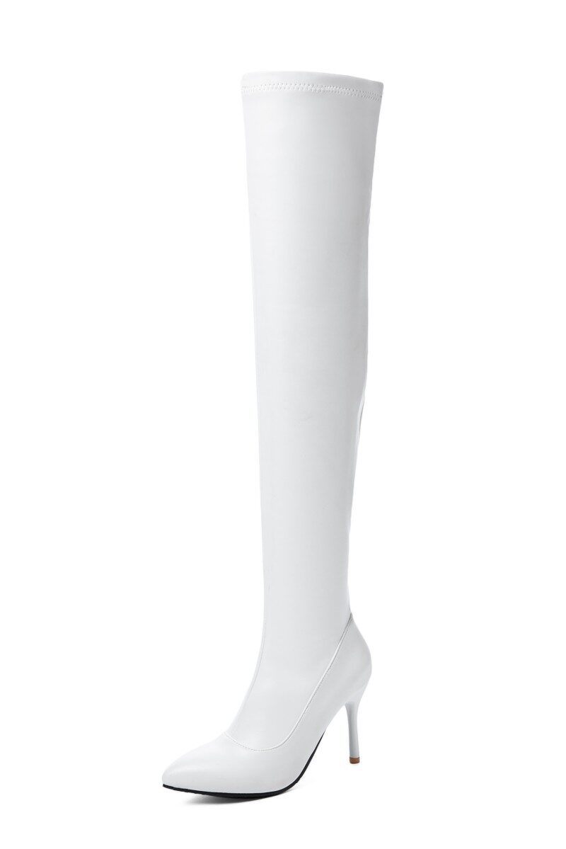 High Boots Women Stiletto Heel Side Zipper Stretch