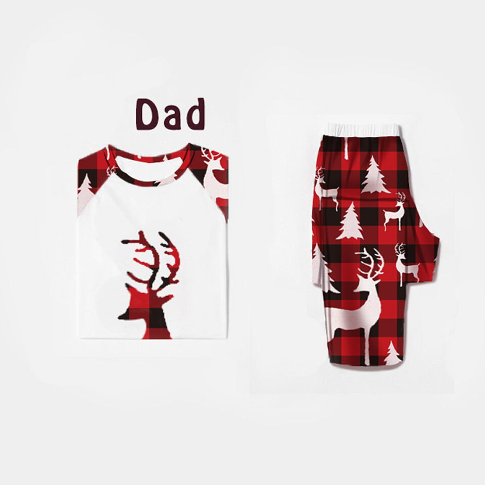 Christmas European And American Deer Head Print Parent-child