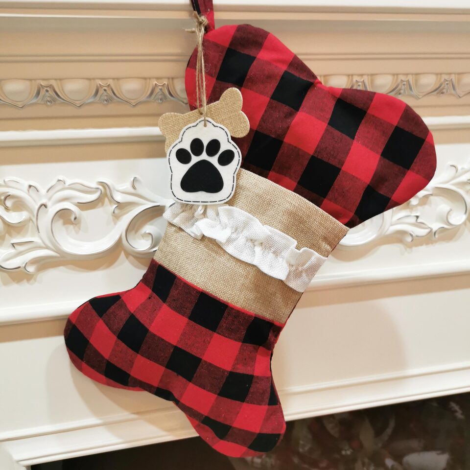 Christmas Ornament Socks Gift Bag