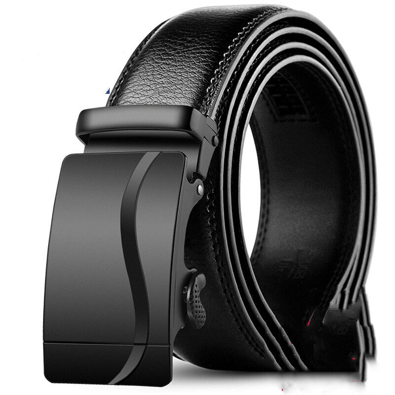 Belt Men's Leather Automatic Buckle Pure Cowhide