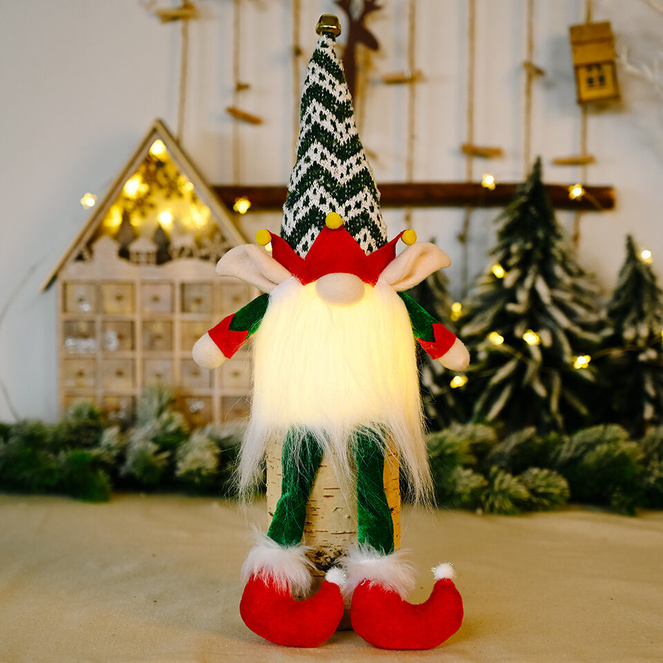 Rudolph Doll With Christmas Elf Lights