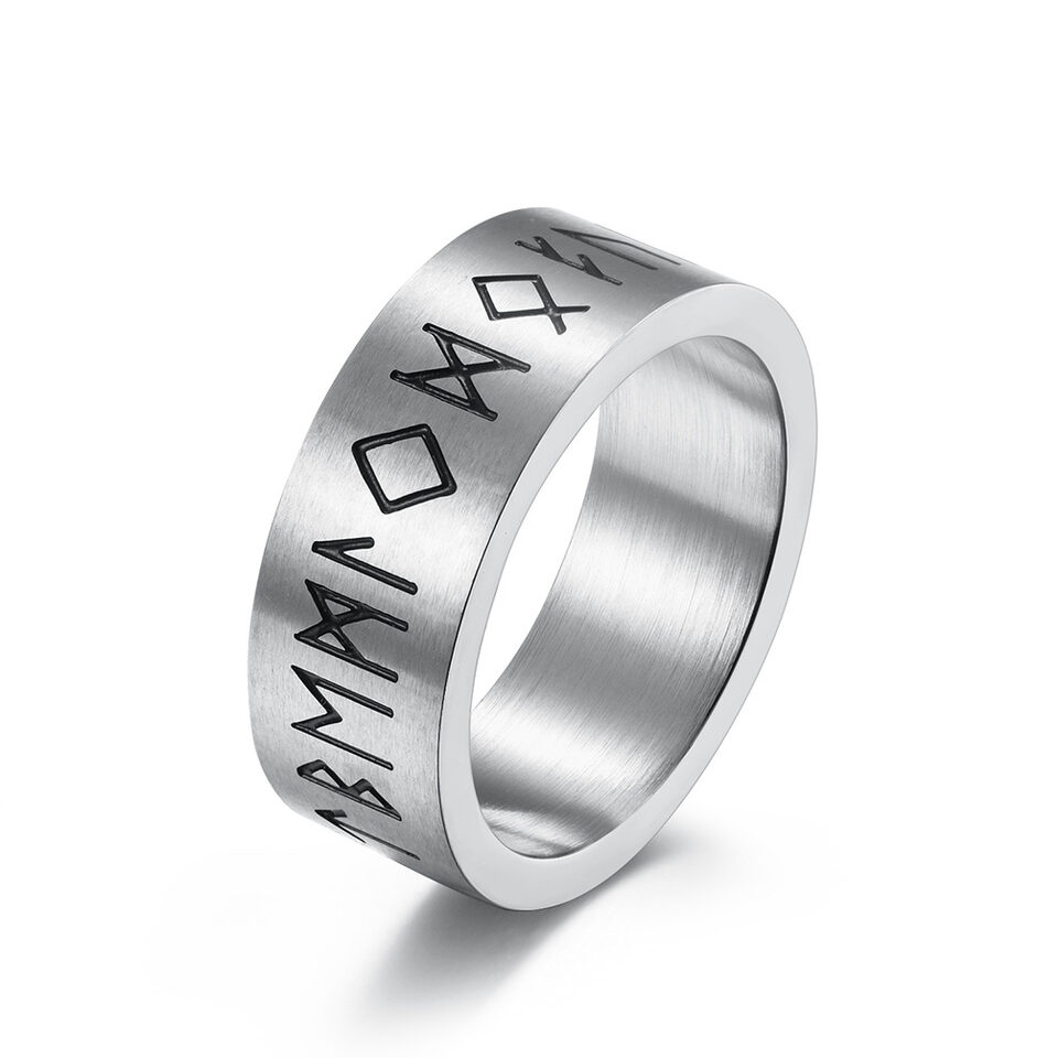 Titanium Steel Matte Brushed Ring Men's And Women's