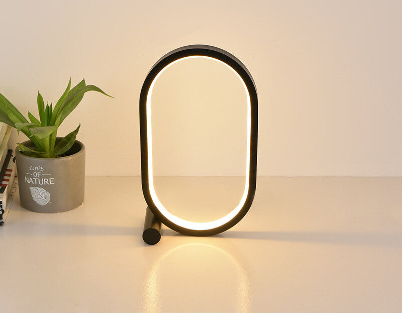 Usb Plug-In Lamp Oval Acrylic Touch Control Dimmable