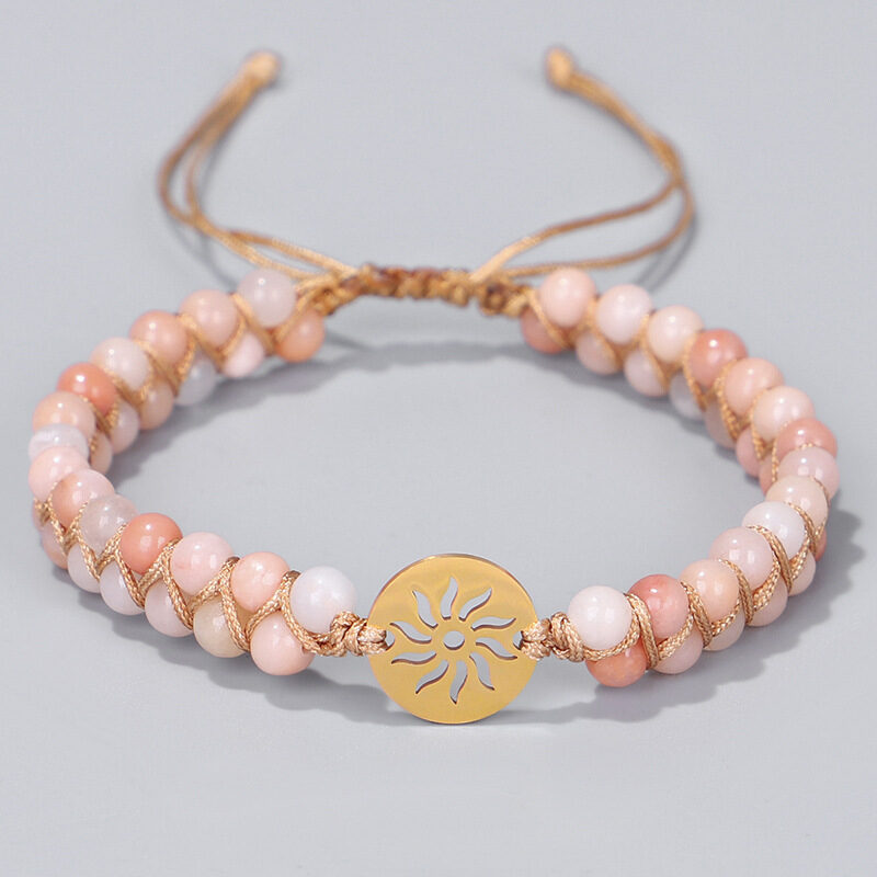 Double Layer Hand-woven Natural Stone Hollow Yoga Meditation