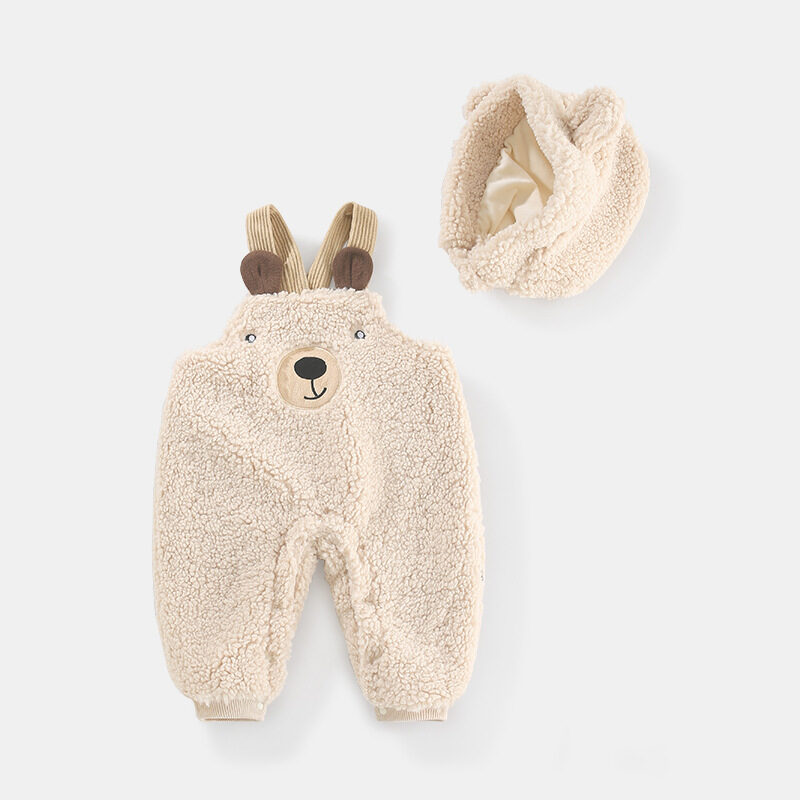 Baby Jumpsuit Autumn And Winter Plus Velvet Clothing