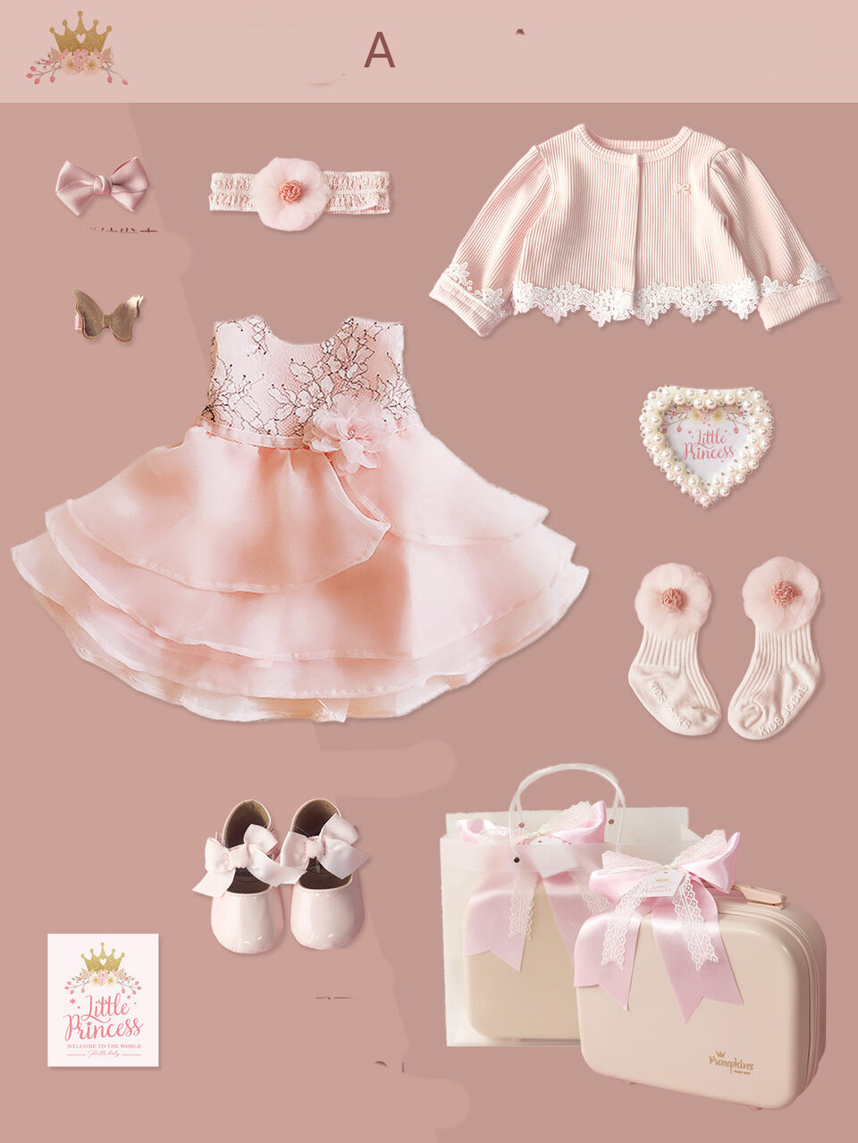 Baby High-end Gift Box Little Princess Dress Lace