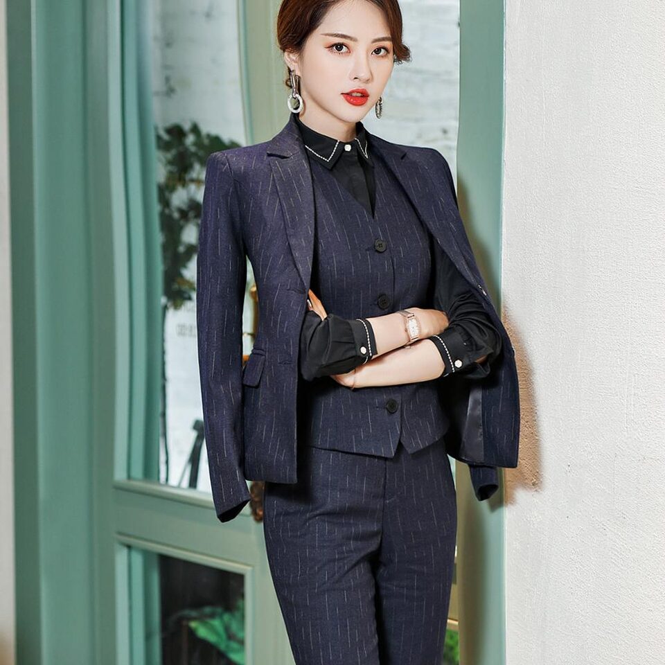 Female Fashion Temperament Small Suit Formal Work Clothes