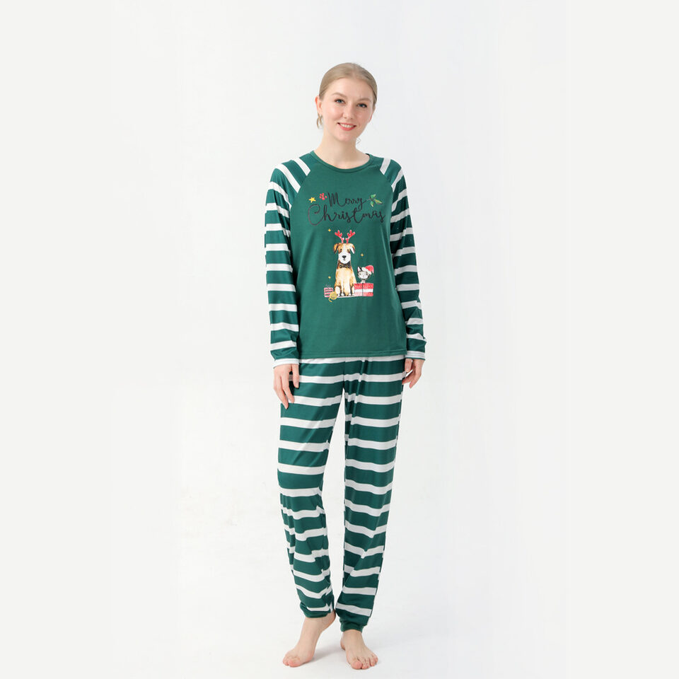 Family European And American Christmas Parent-child Printed Pajamas