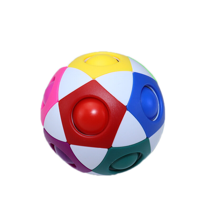 Decompression Soccer Rainbow Ball Magic Cube 12-hole Intellectual