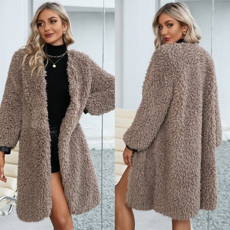 Loose Casual Mid-length Fur Coat