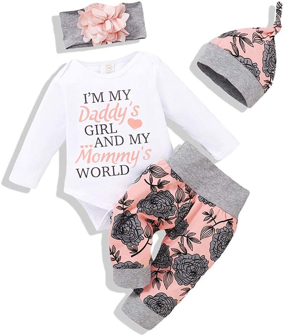 Newborn Suit Baby Girl Clothing Jumpsuit Floral Pants