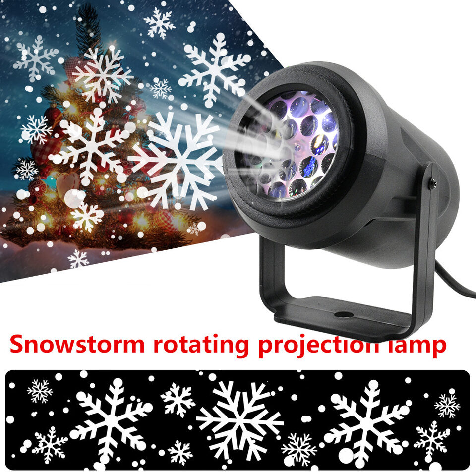 Projector Lamp High-brightness Christmas Snowflake Indoor Holiday Decoration