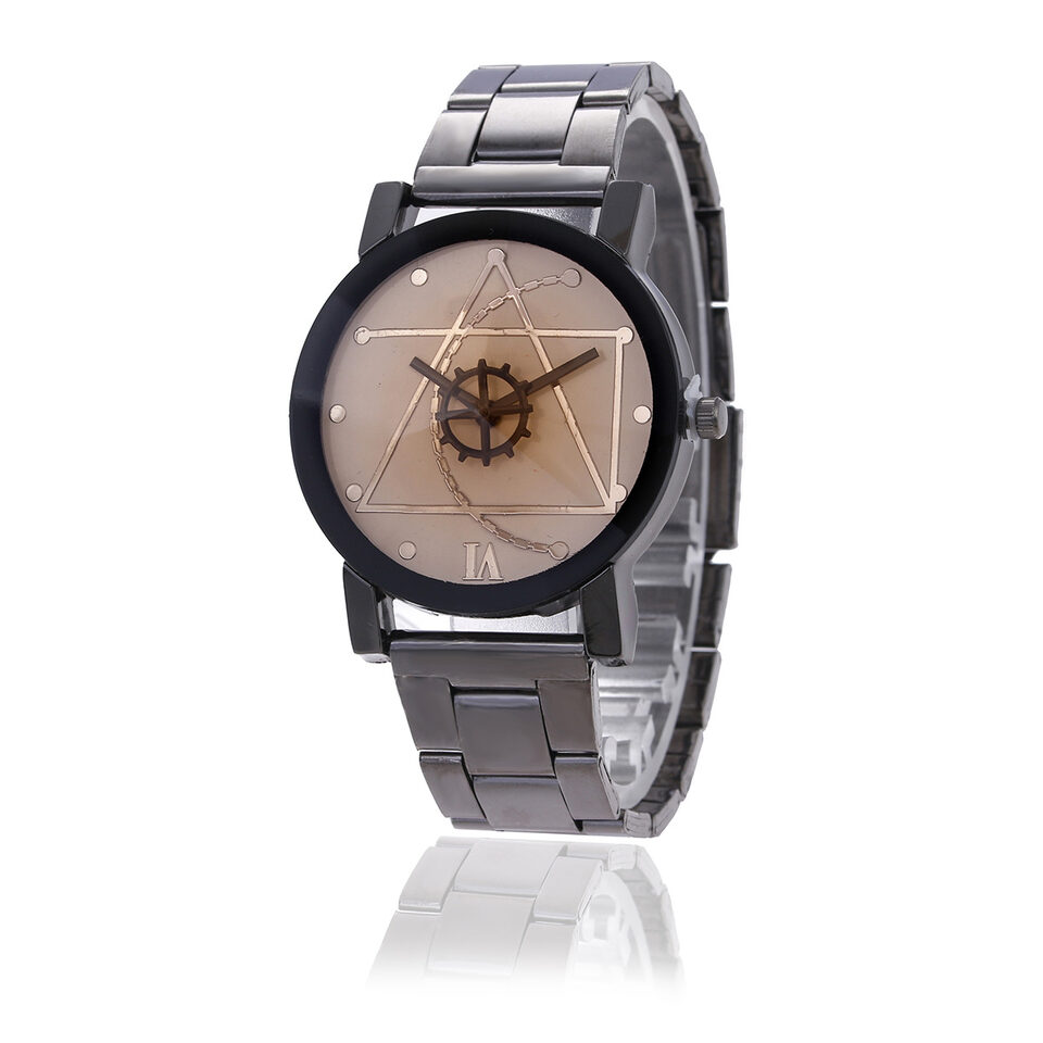 Compass Steel Band Gear Pointer Dial Men's