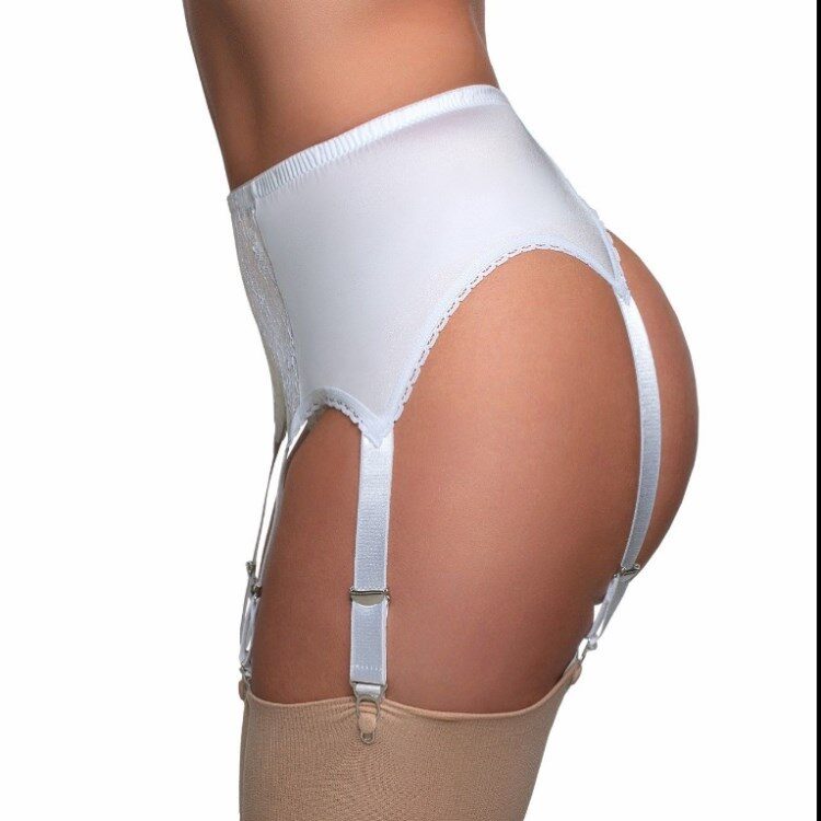 Lace High Waist 6-claw Adjustable Metal Buckle Garter