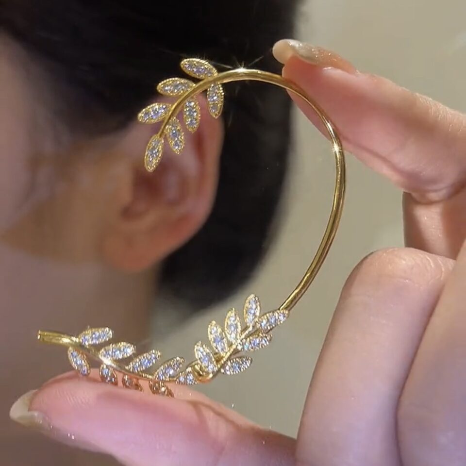 Willow Earrings Wear Detachable Micro-inlaid Zircon Tree Before
