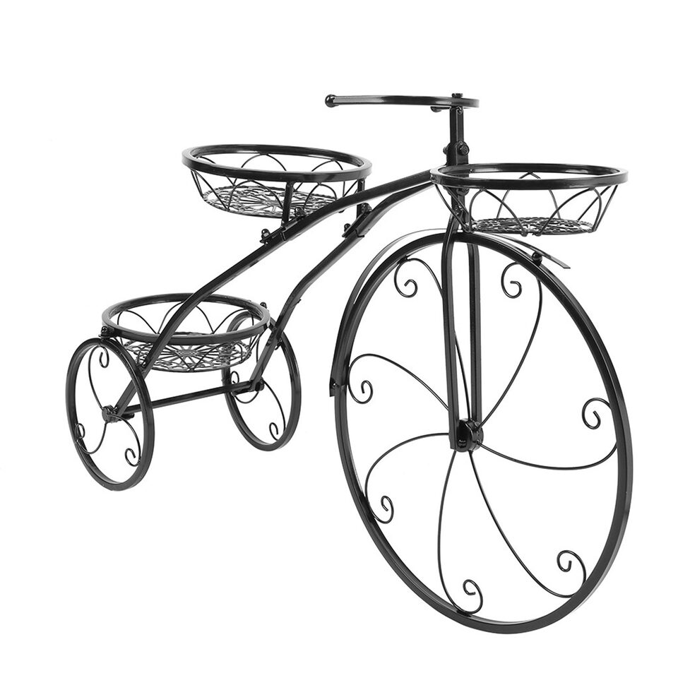 Tricycle Plant Stand Flower Pot Cart Holder Ideal