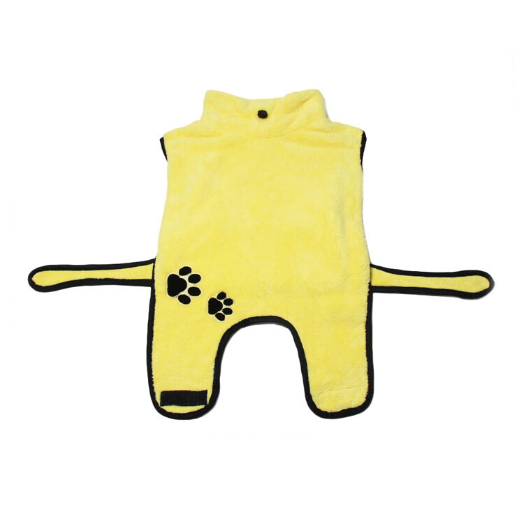 Soft And Absorbent Pet Embroidered Bathrobe Coral Fleece